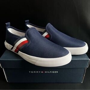 Tommy Hilfiger Navy Slip-On Shoes